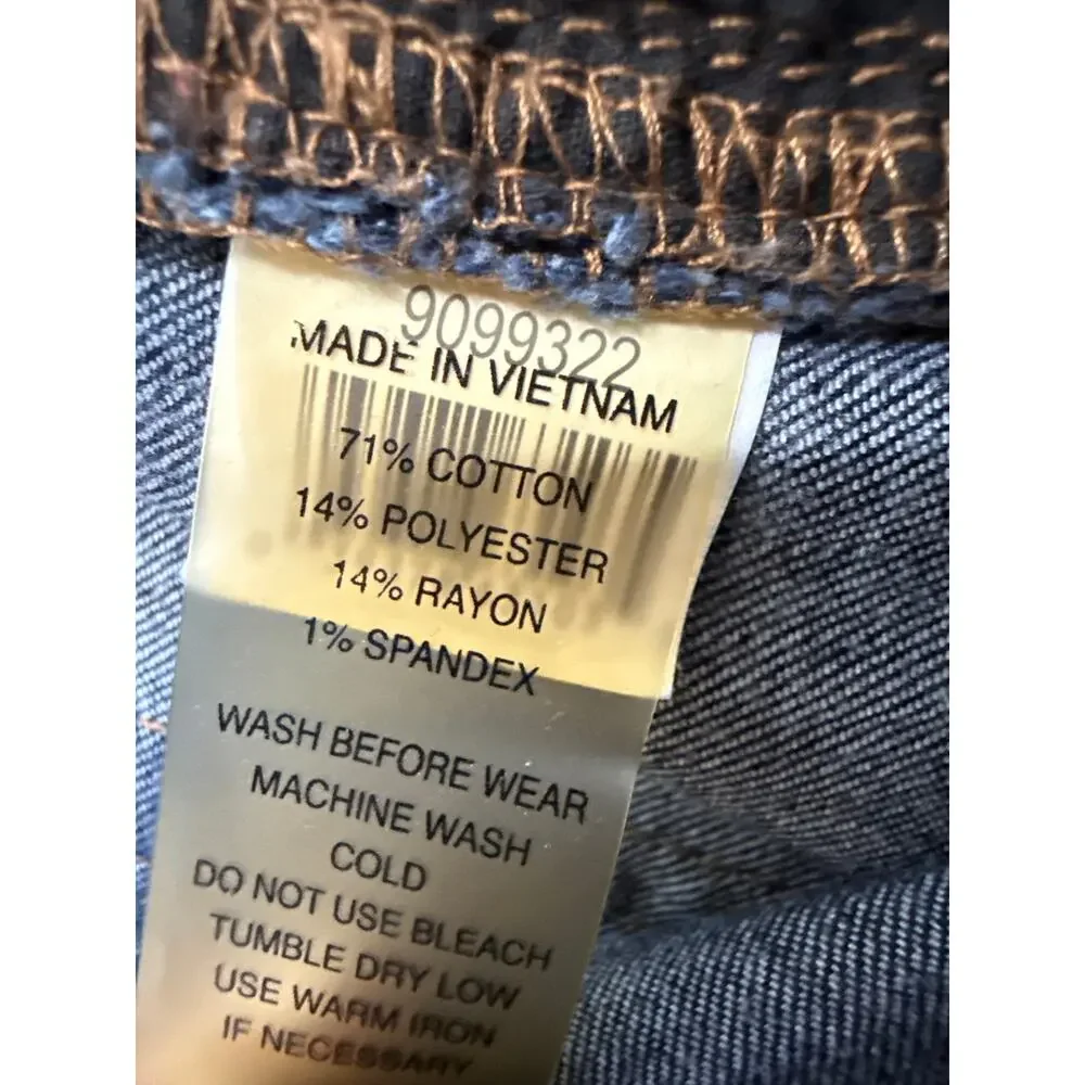 Two by Vince Camuto Dark Wash Straight Jeans 28 Mid Rise Stretch NWOT